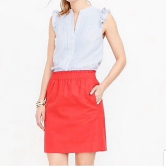 J Crew Factory NWT Linen Cotton Sidewalk Mini Skirt Sz 6 - Picture 3 of 12